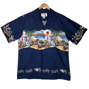 KY's Made in Hawaii Shirt Mens‎ Large Motorcycle Surfboard Beach Hawaiian Aloha